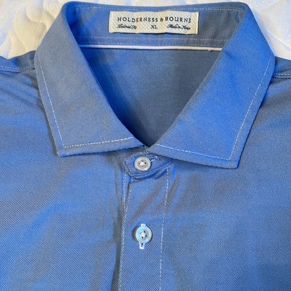Holderness & Bourne Tailored Fit. SS Light Blue Jersey.Size XL - Picture 2 of 5